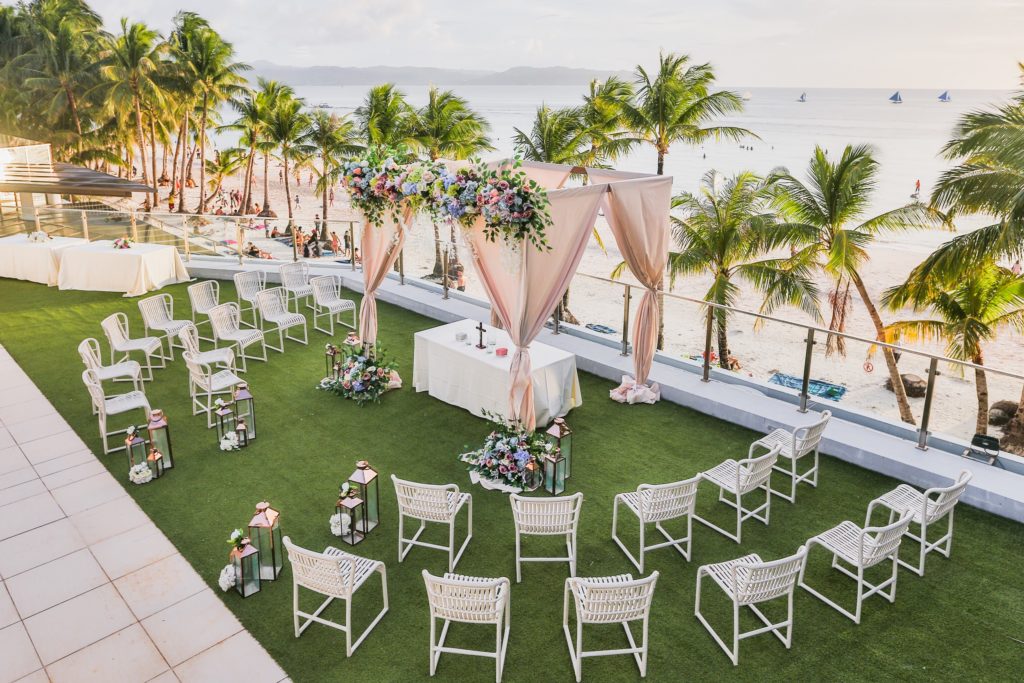 wedding at the clubhouse deck